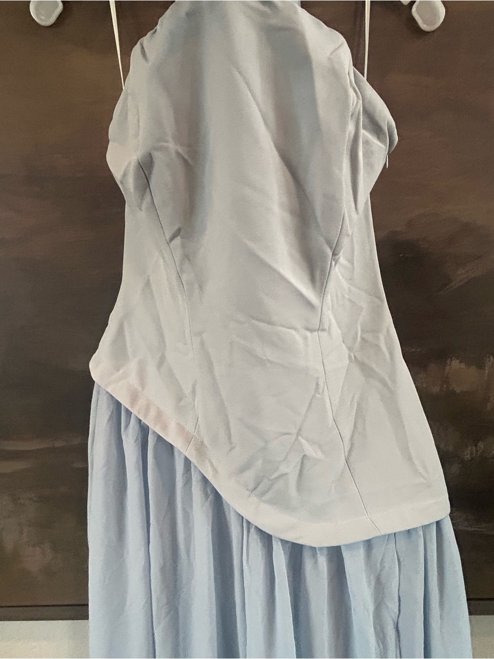 NWT CIDER CHIFFON SCULPTURAL HALTER NECKLINE LACE UP MAXI BOBYCON DRESS - Picture 14 of 16